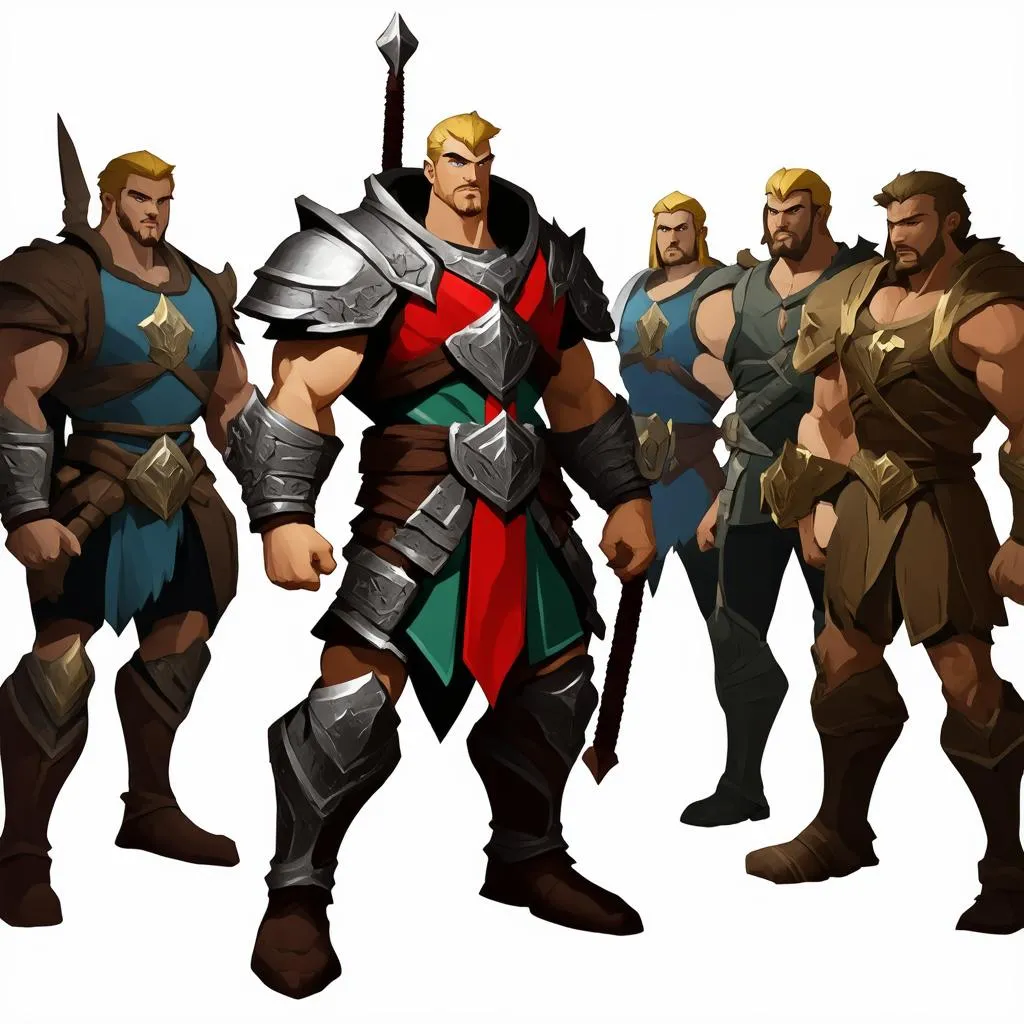 Garen standing amongst his Demacian allies