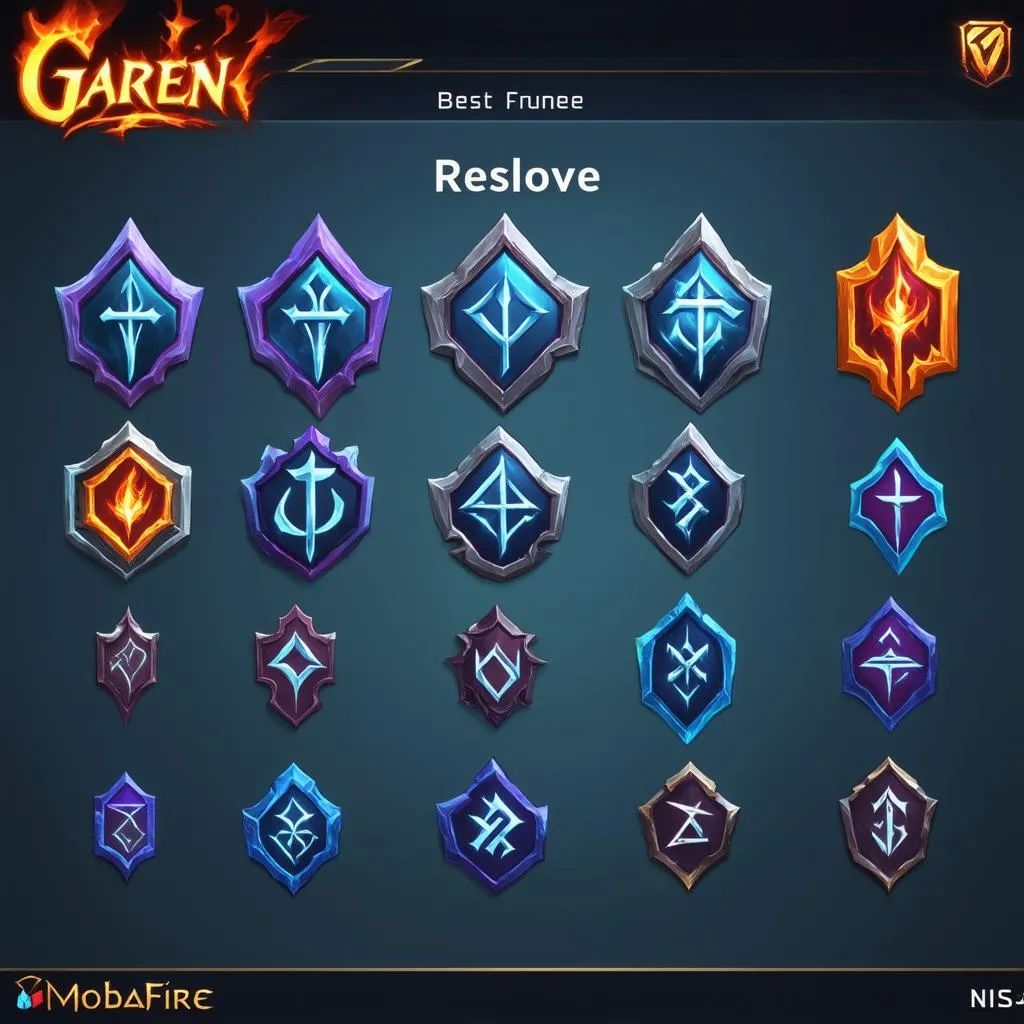 Garen MobaFire Runes