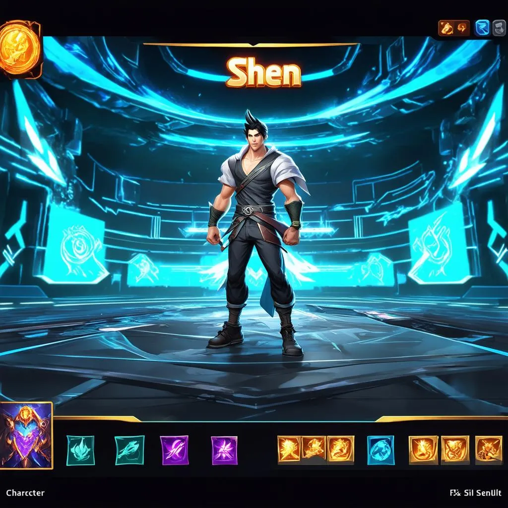 Giao Diện Game Mô Phỏng Shen Arena