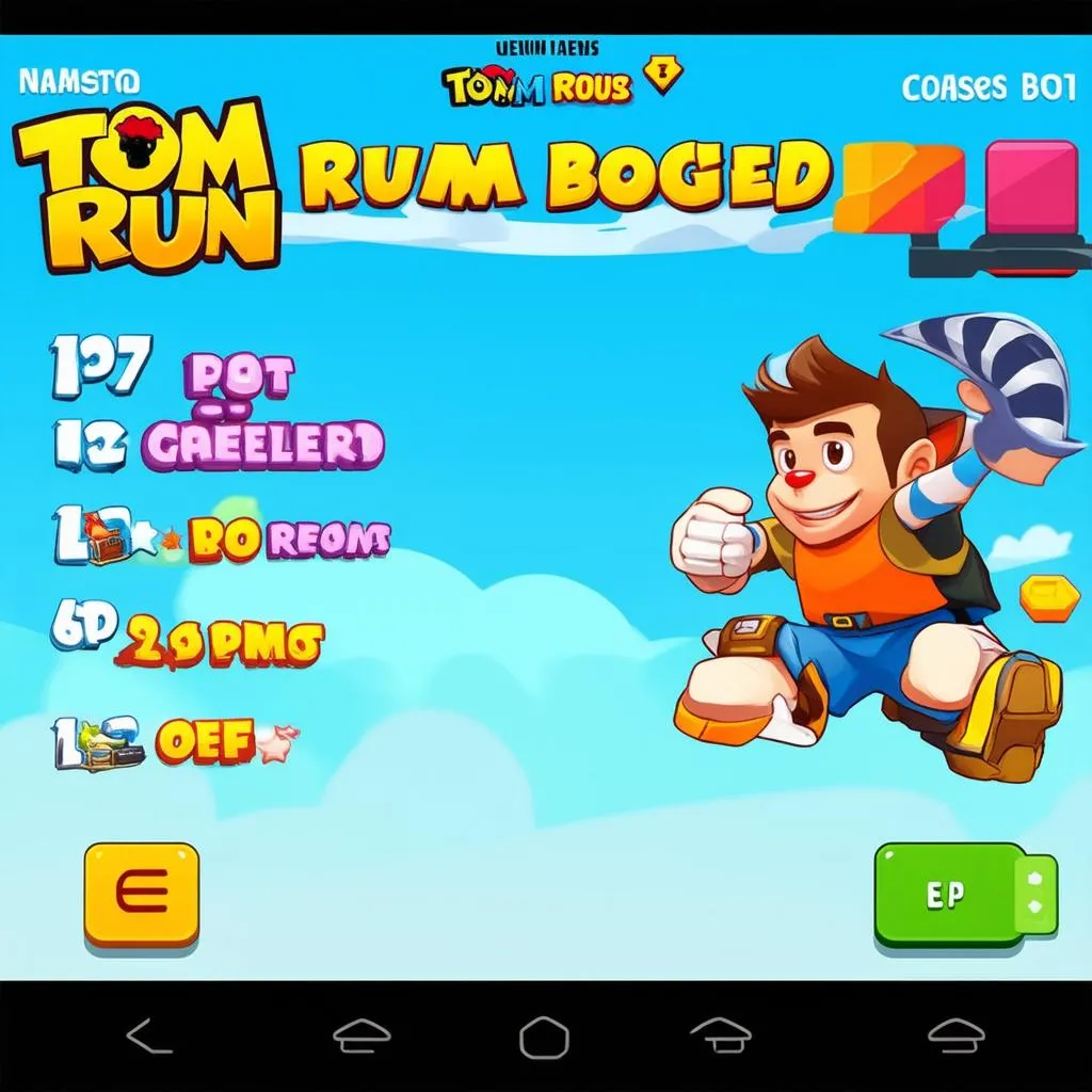 Giao diện game Tom Run