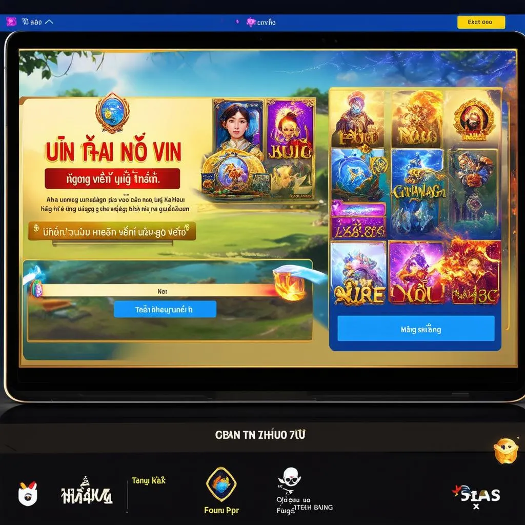 Giao diện game trực tuyến chuyên nghiệp