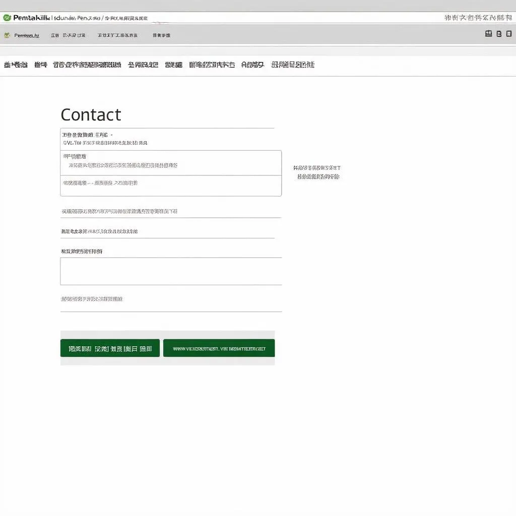 Giao diện liên hệ của website pentakill.edu.vn