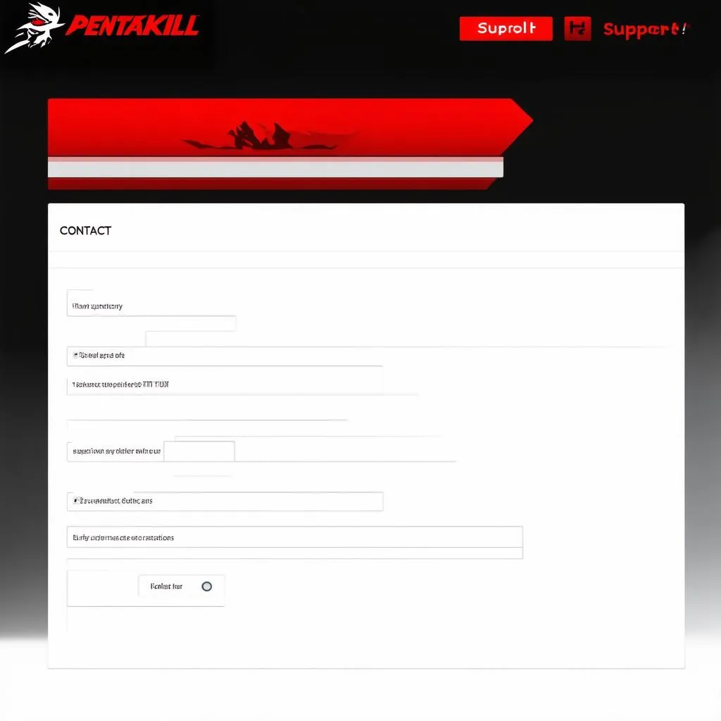 Giao Diện Liên Hệ Của Trang Web Pentakill