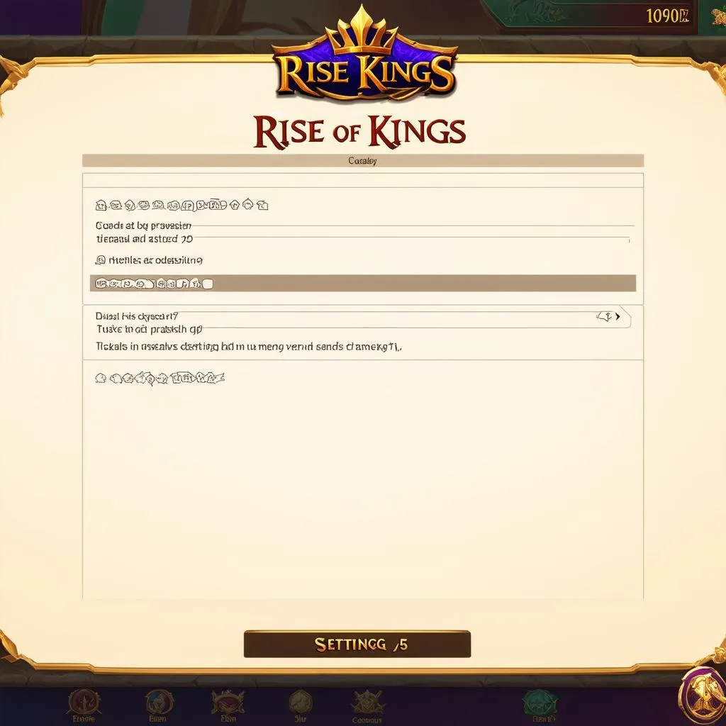 Rise of Kings Interface