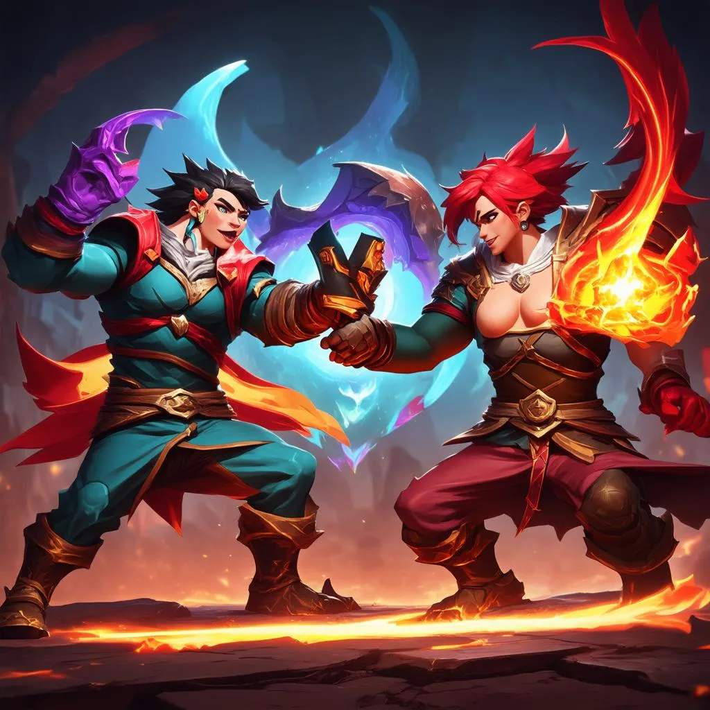 Giao tranh trong game Liên minh huyền thoại arena