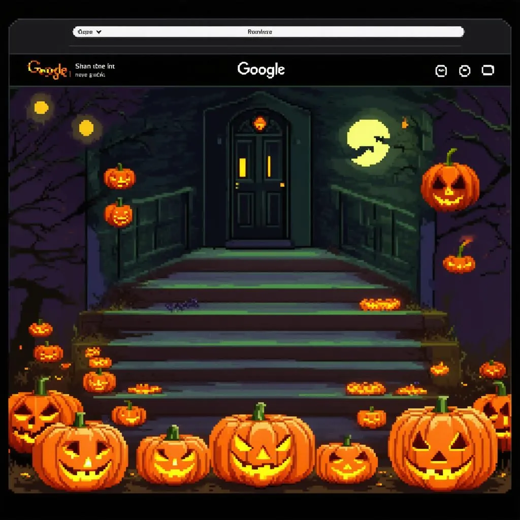 Giao diện Google Doodle Halloween 2016