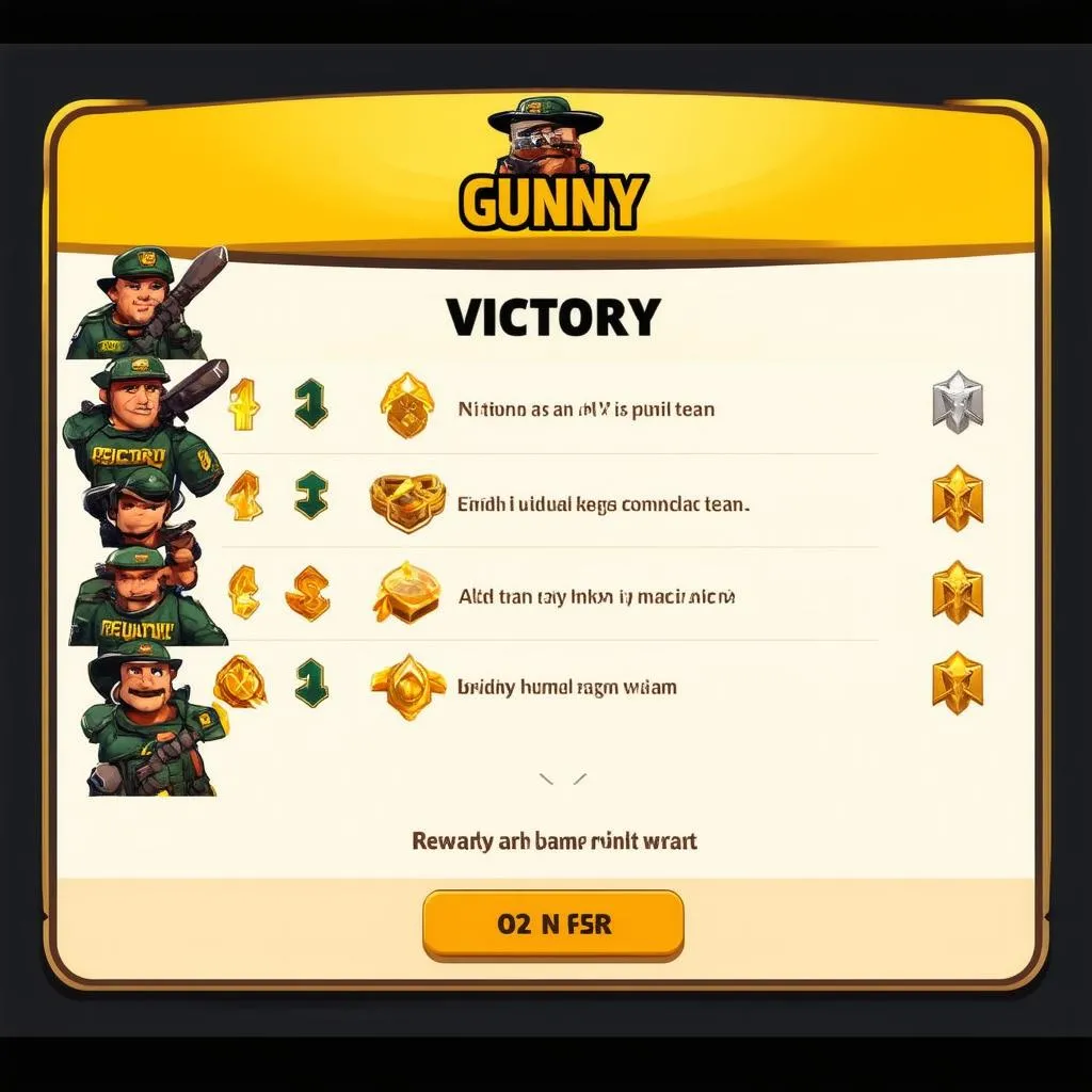 Chiến thắng trong game Gunny Mobi