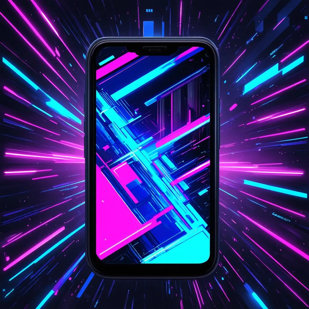 Hình nền gaming phone phong cách Cyberpunk