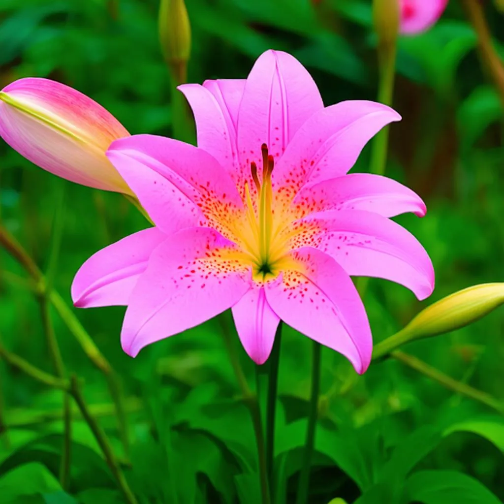 Lily in the garden