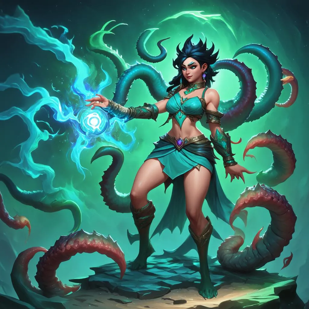 Illaoi sử dụng Thử Thách Linh Hồn