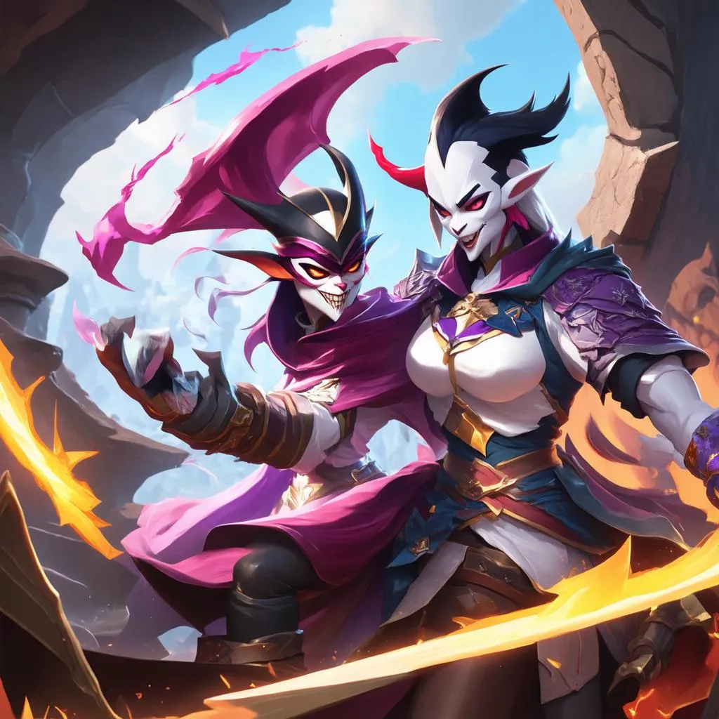 Jhin và Yuumi trong Liên Minh Huyền Thoại