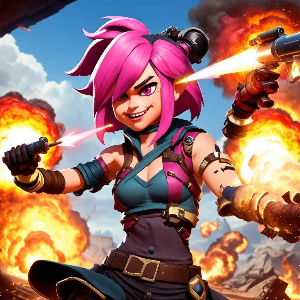 Jinx MOBA: Nàng Lửa điên loạn gieo rắc kinh hoàng trên Đấu Trường Công Lý