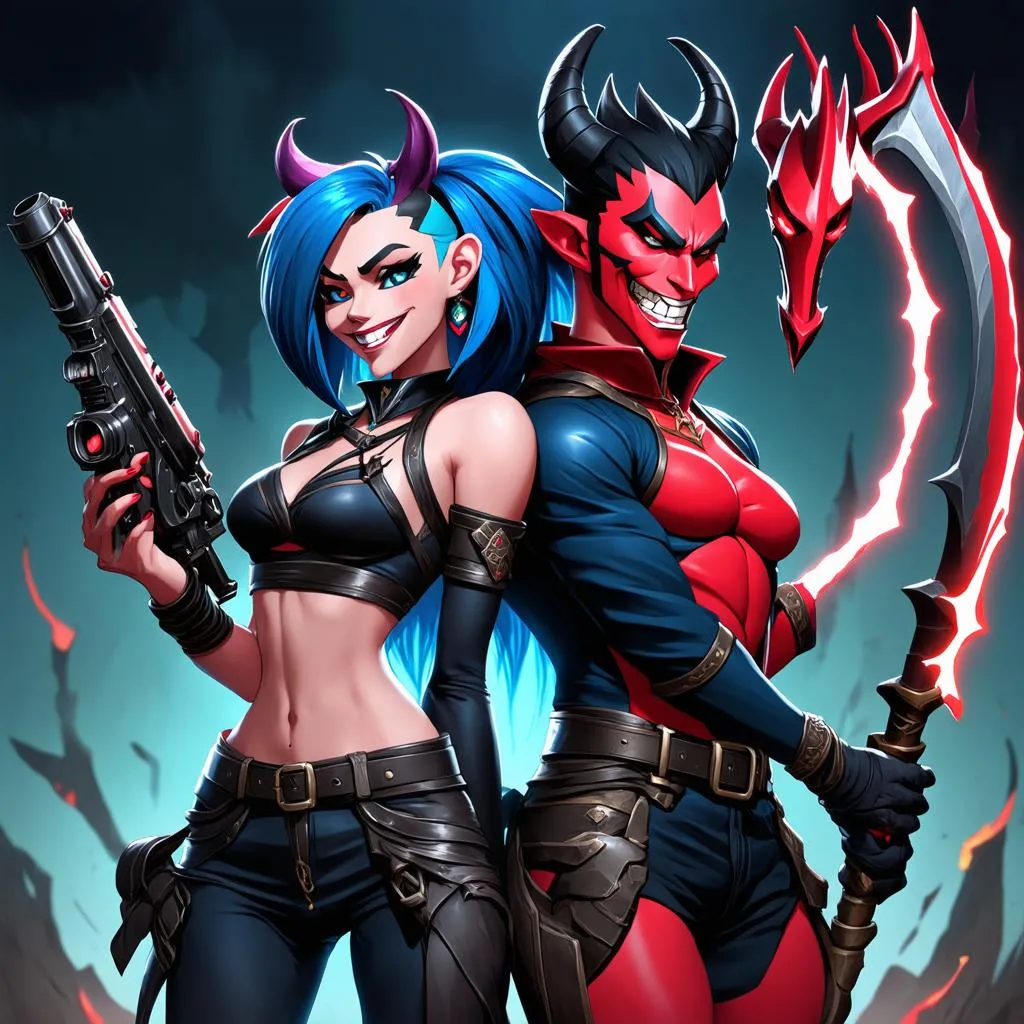 Jinx x Kayn: Khi Nàng Ma Nữ Gặp Gã Ám Ảnh – Liệu có phải là “Duyên Trời Định”?