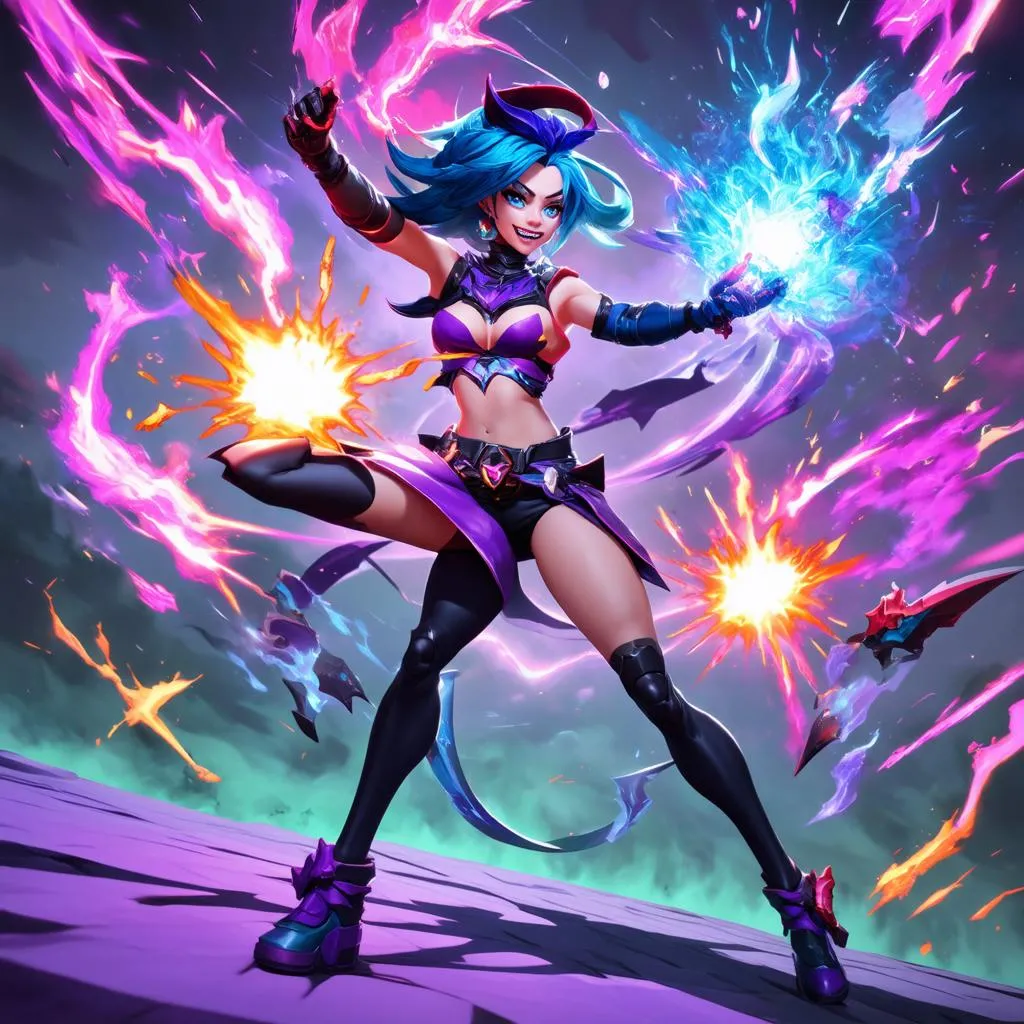 Jinx Wild Rift giao tranh