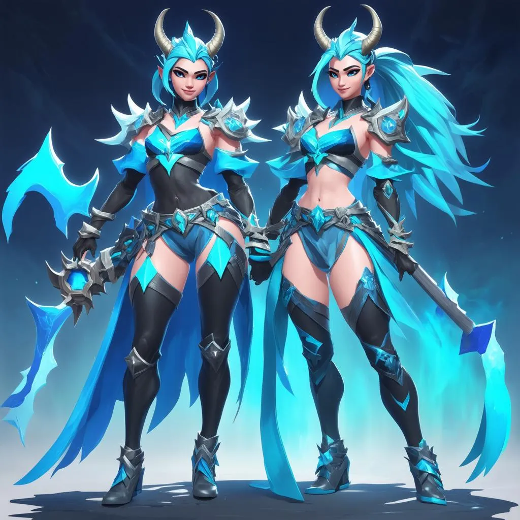 Kalista và Soraka trong Liên Minh Huyền Thoại