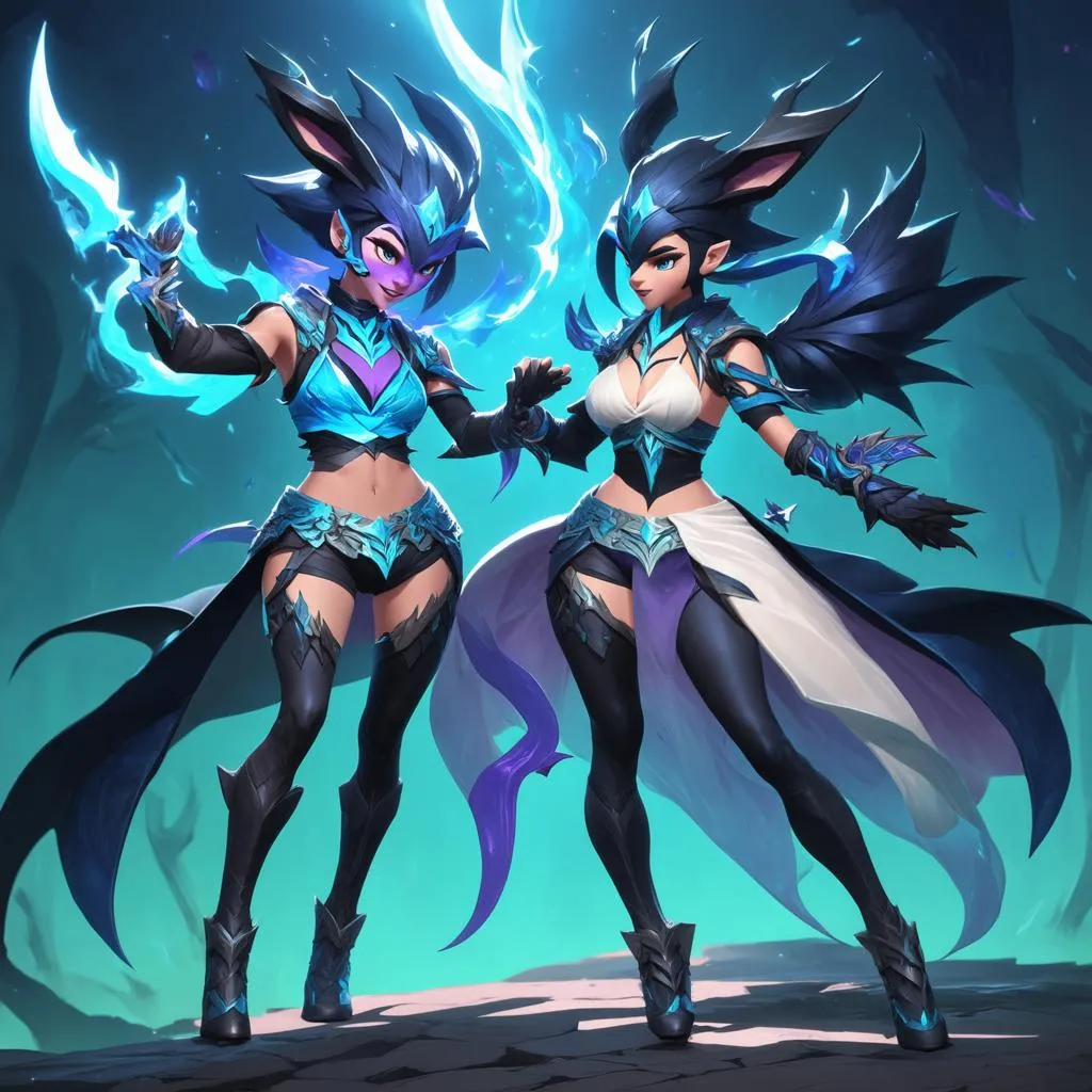 Kalista và Yuumi trong giao tranh