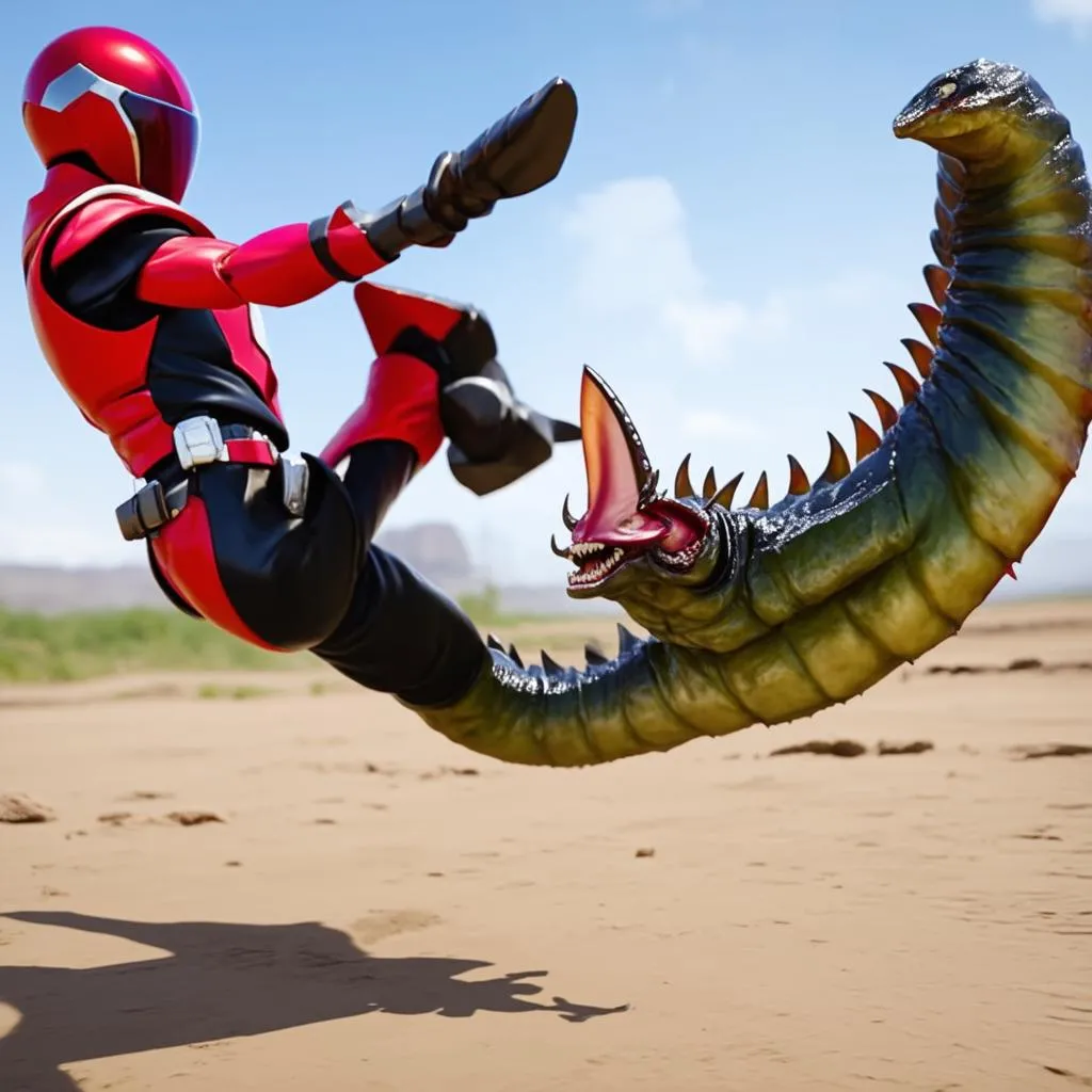 Kamen Rider Kabuto chiến đấu với Worm