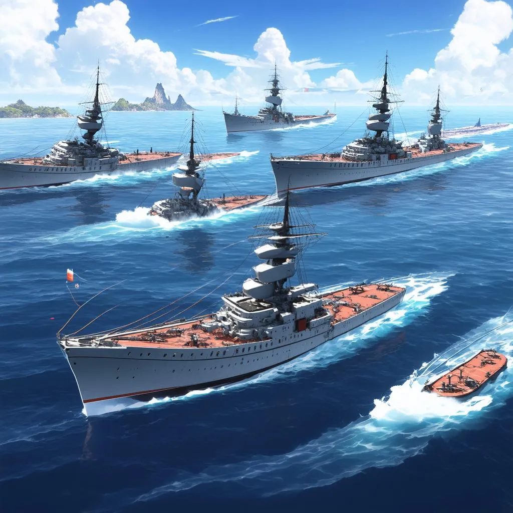 Cảnh chiến đấu trong Kantai Collection