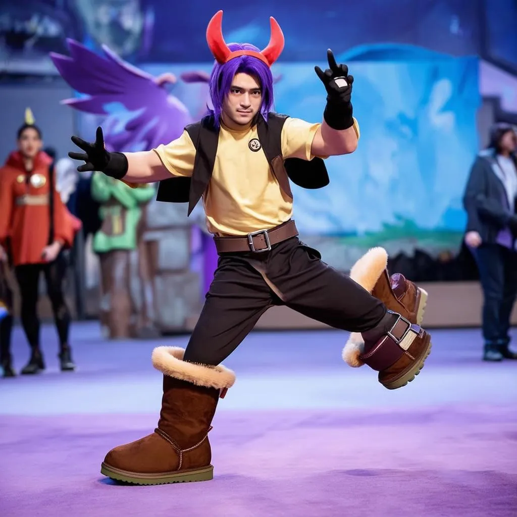 Kennen cosplay with UGG boots