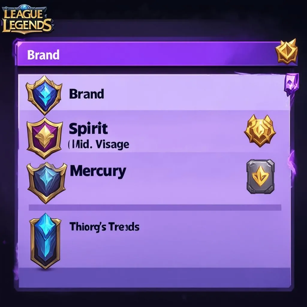 Counter Brand Mid: Itemization