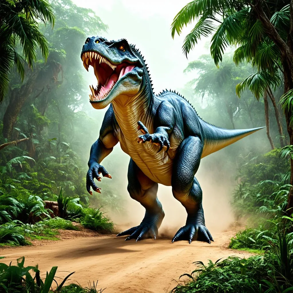 Khủng long Tyrannosaurus Rex gầm rú đầy uy lực