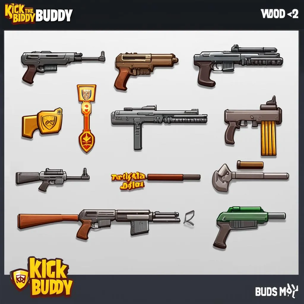 Mod vũ khí trong game Kick The Buddy