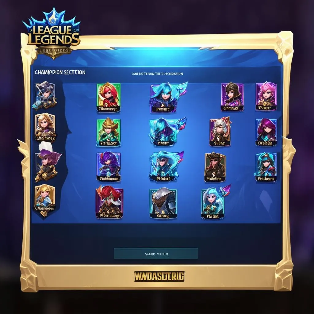 League of Legends champion selection screen