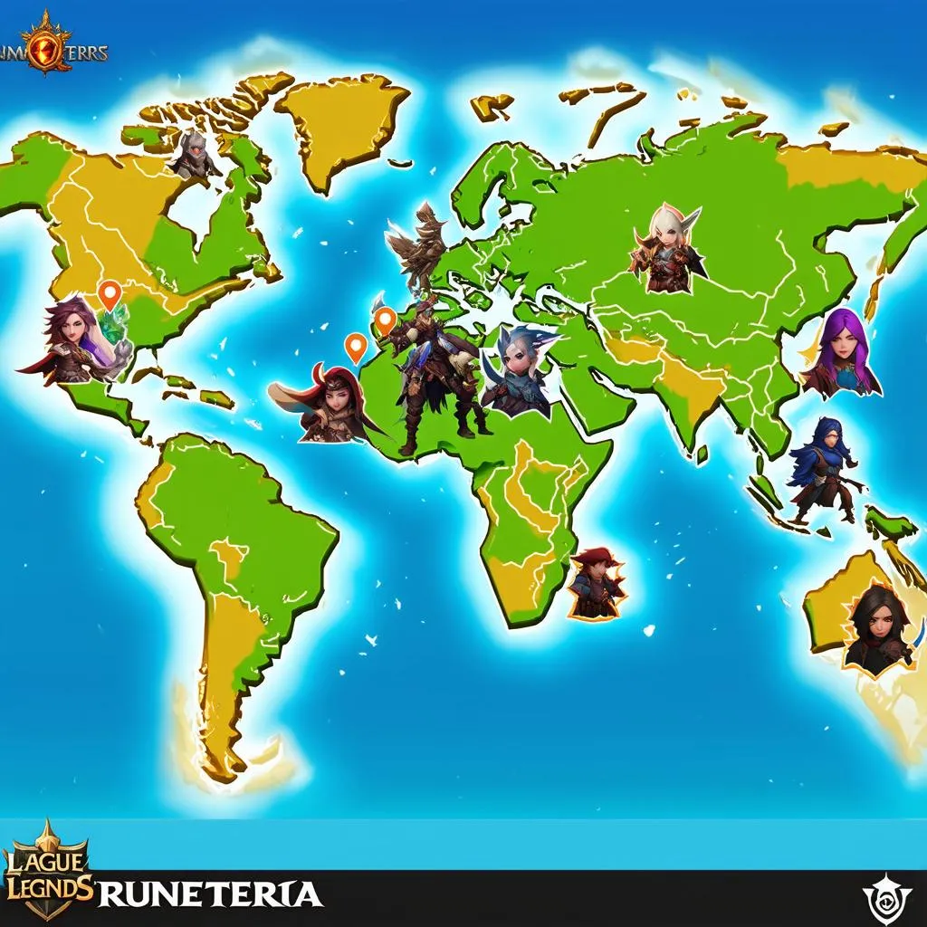 League of Legends characters map