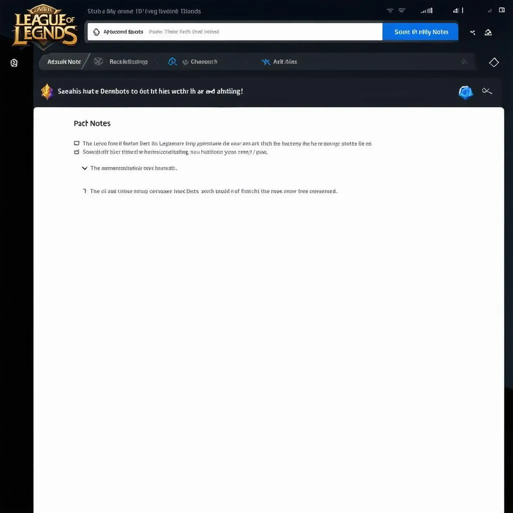 League of Legends Patch Notes