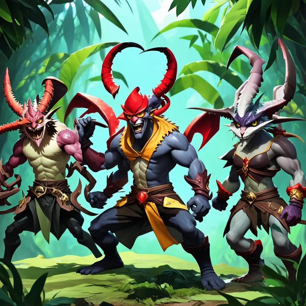 Lee Sin, Kha'Zix, Rengar