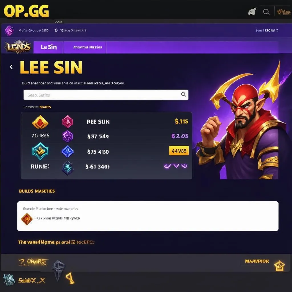 Lee Sin OP.GG: Bí Kíp Leo Rank “Thần Sấm” Hiệu Quả Nhất