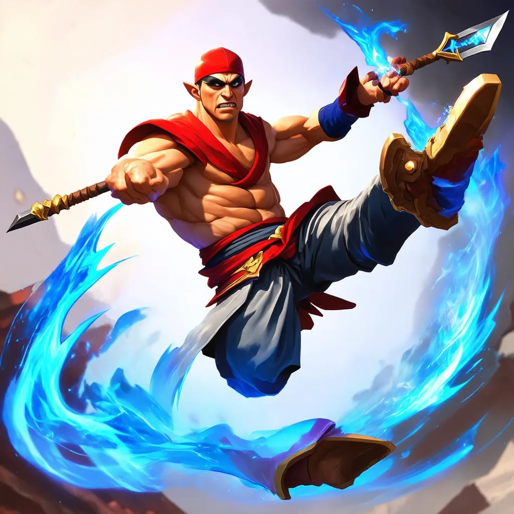 Lee Sin using Shojin's Spear