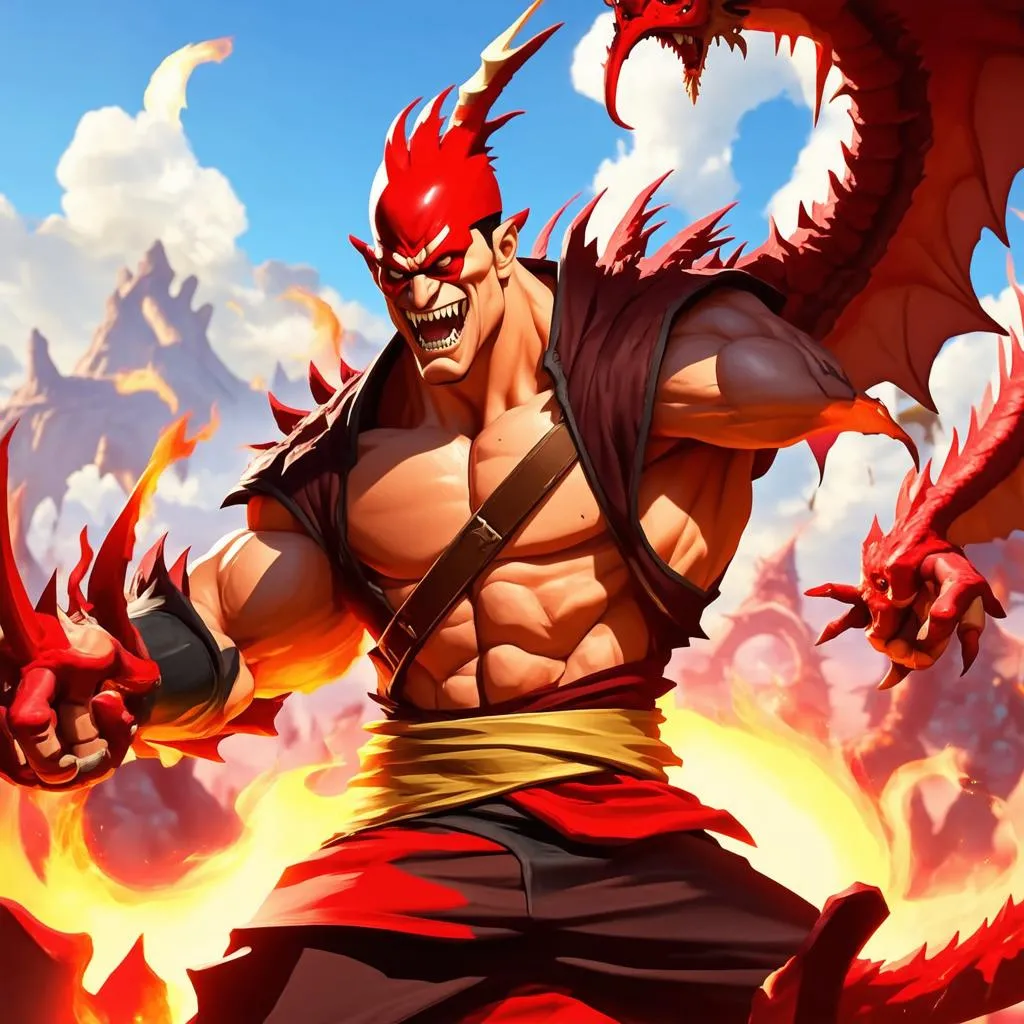 Lee Sin tung chiêu Nộ Long Cước