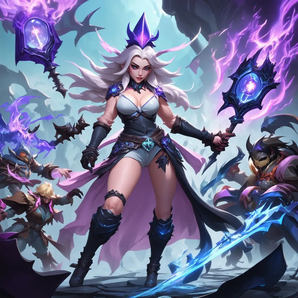 Lilia in ARAM with Liandry's Anguish, Zhonya's Hourglass, and Void Staff