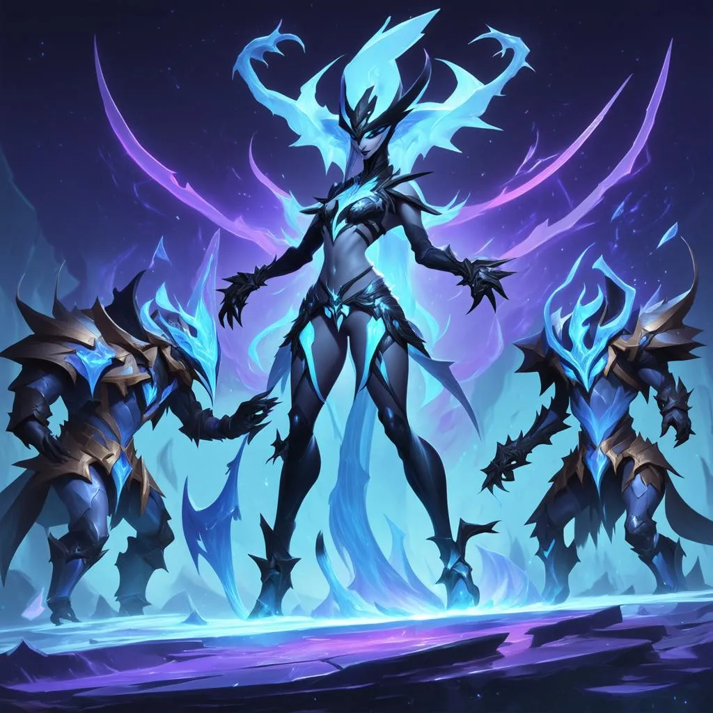 Lissandra using her ultimate on enemies in Aram