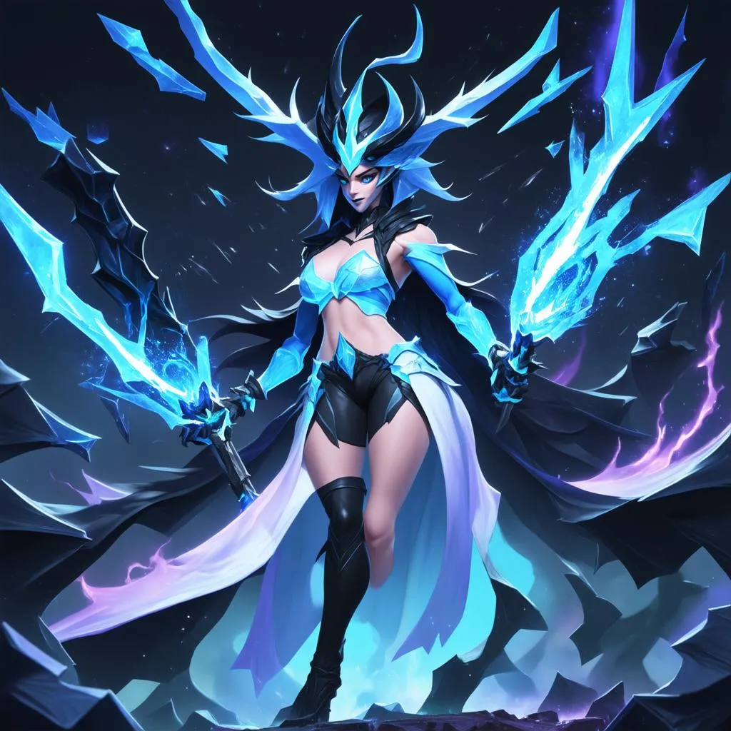 Lissandra Hắc Tinh sử dụng kỹ năng