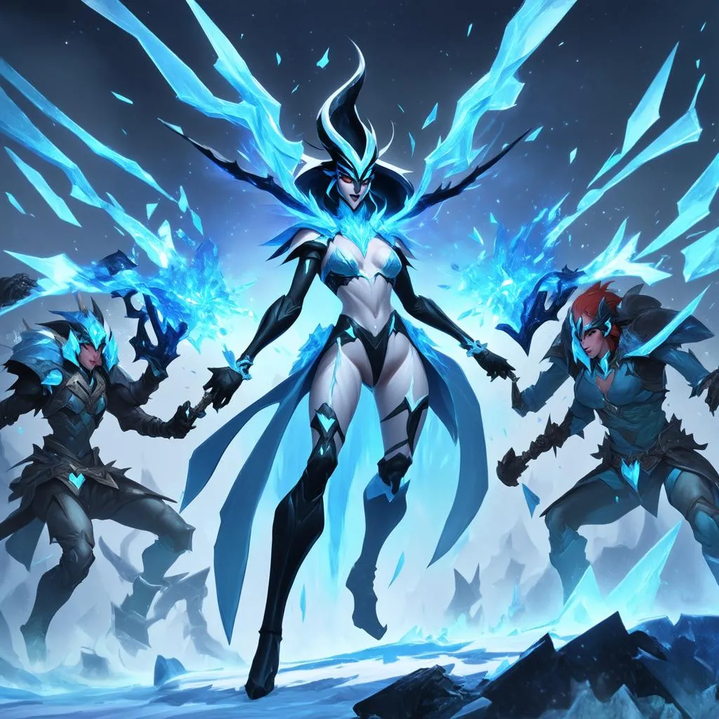 Lissandra sử dụng kỹ năng trong giao tranh