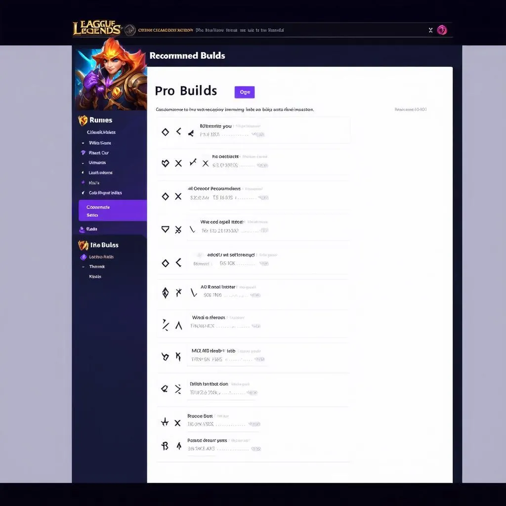 LOL Pro Builds website