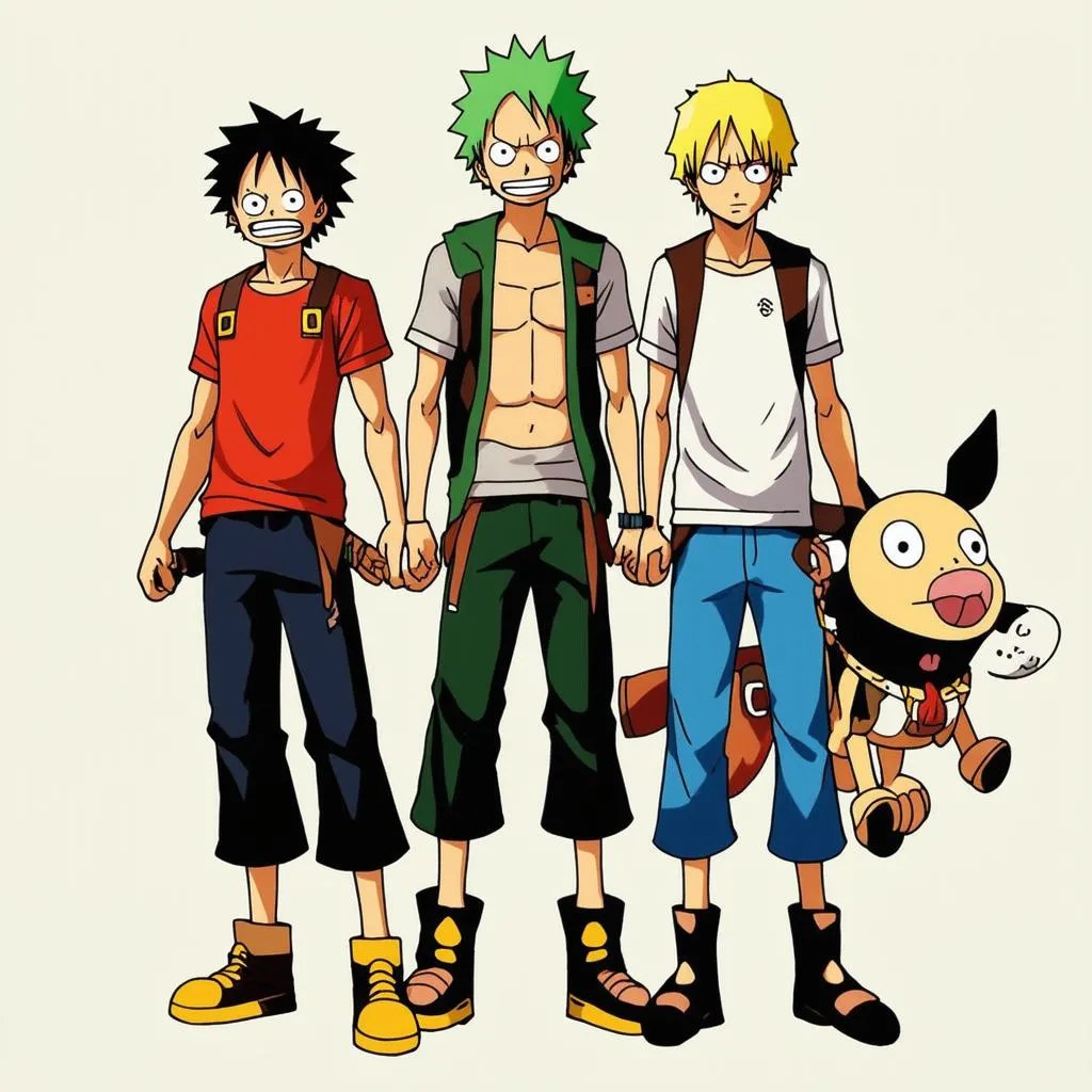 Bộ Tứ Luffy, Zoro, Sanji, Chopper