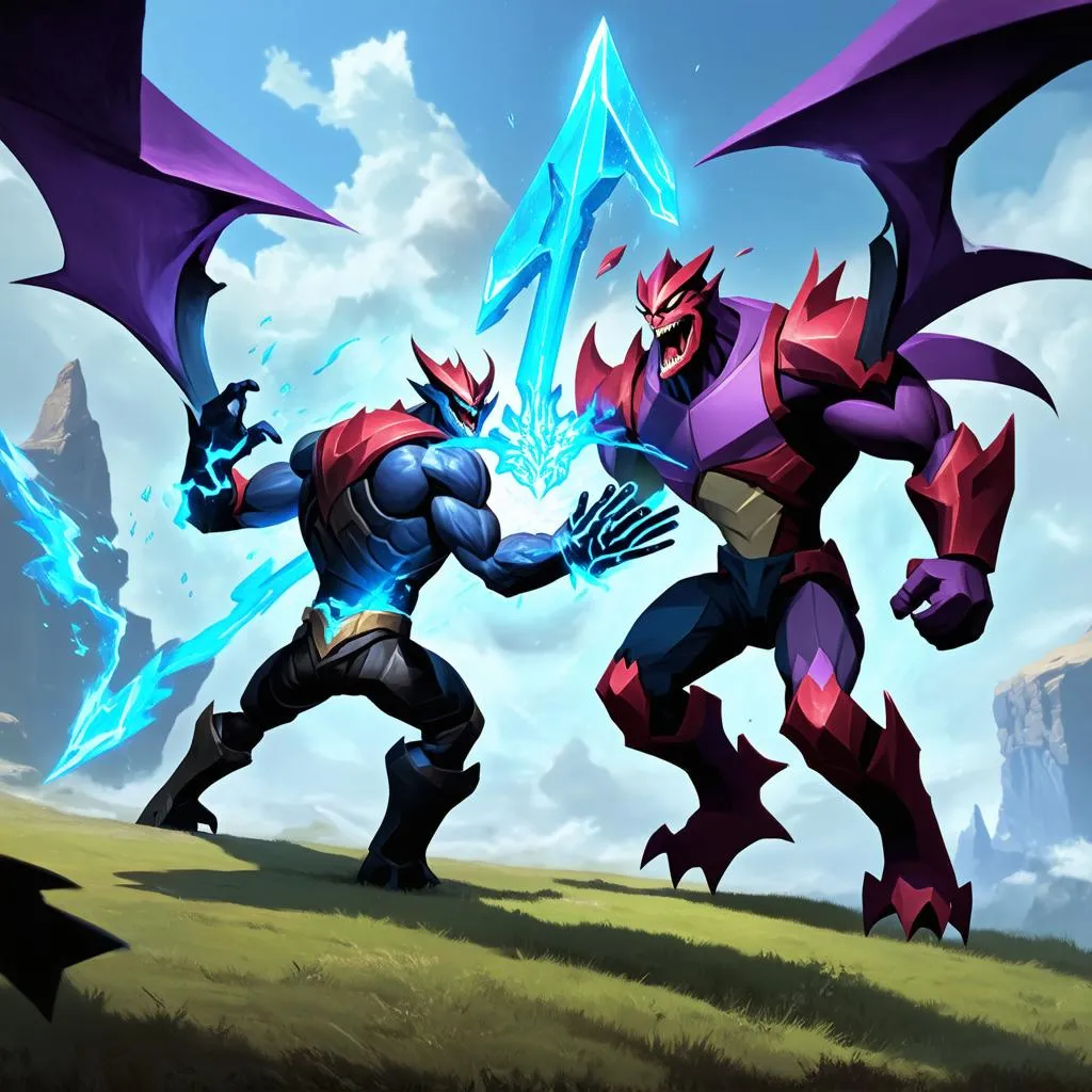 Malphite dùng Dậm Đất để chặn đứng Darius