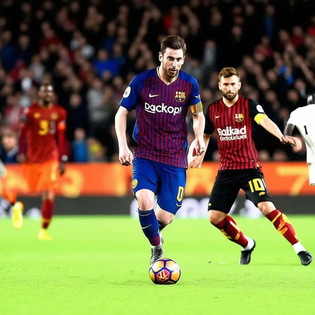 Messi ứng dụng kỹ thuật đi bóng