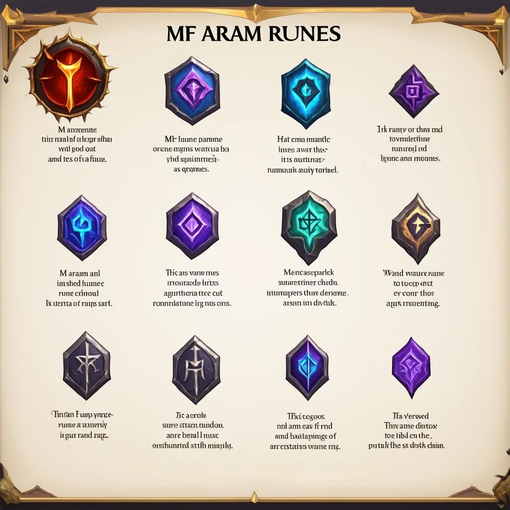 mf aram runes guide