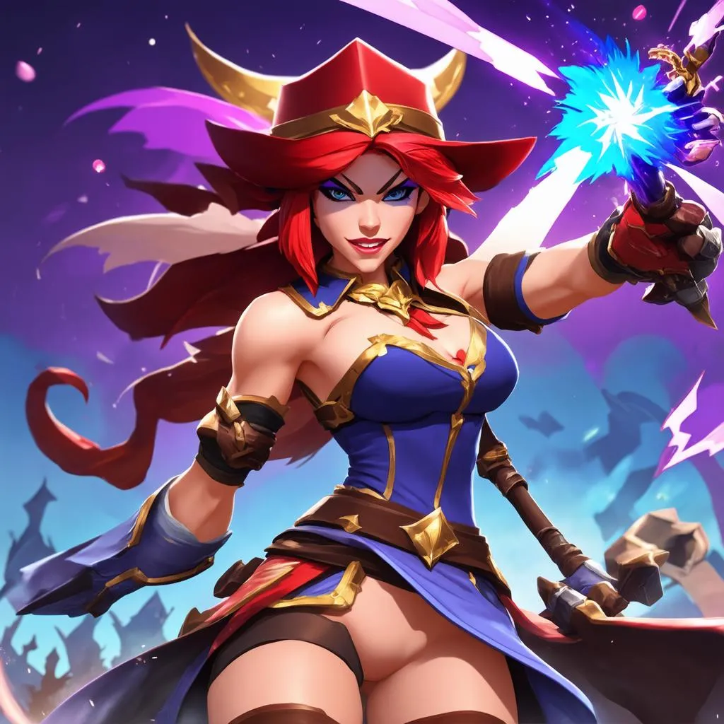 Miss Fortune sử dụng chiêu cuối &quot;Bão Đạn&quot;