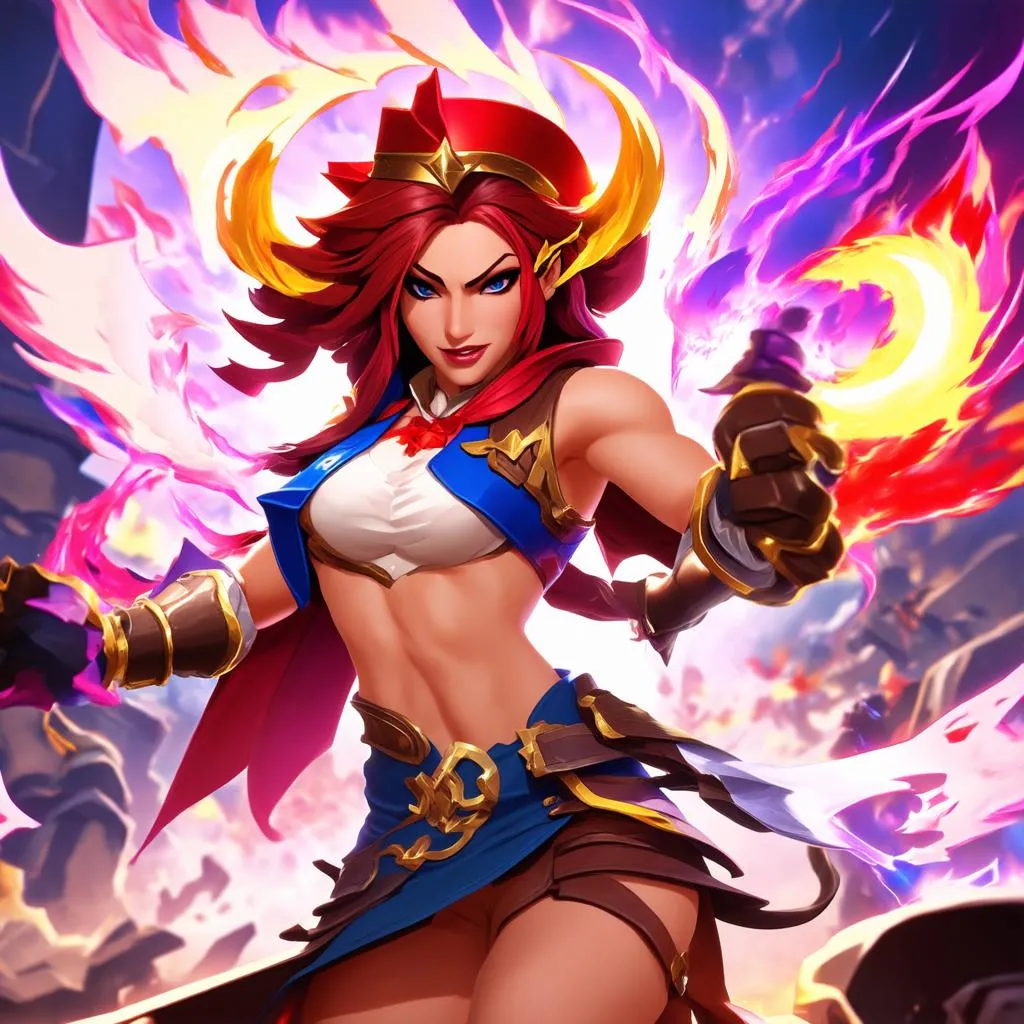 Miss Fortune đang chiến đấu trong giao tranh tổng