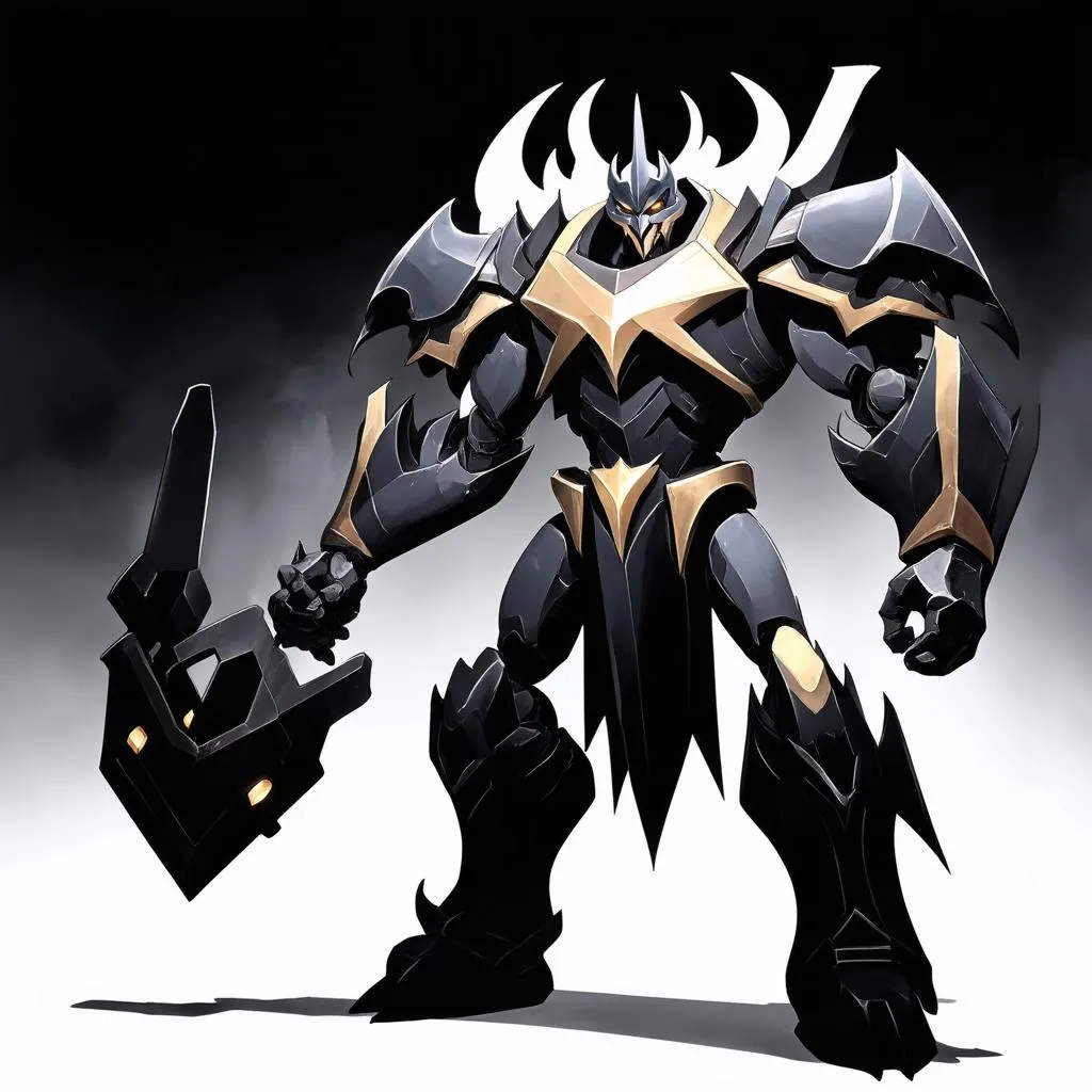 Mordekaiser cầm Rìu mãnh thú