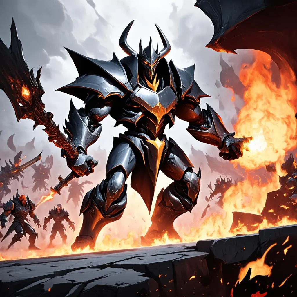 Mordekaiser sử dụng chiêu cuối trong giao tranh