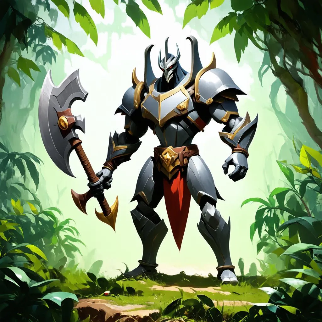 Mordekaiser trong rừng xanh