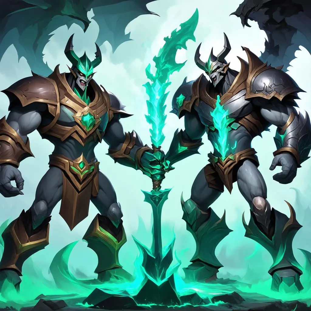 Mordekaiser và Illaoi đối đầu