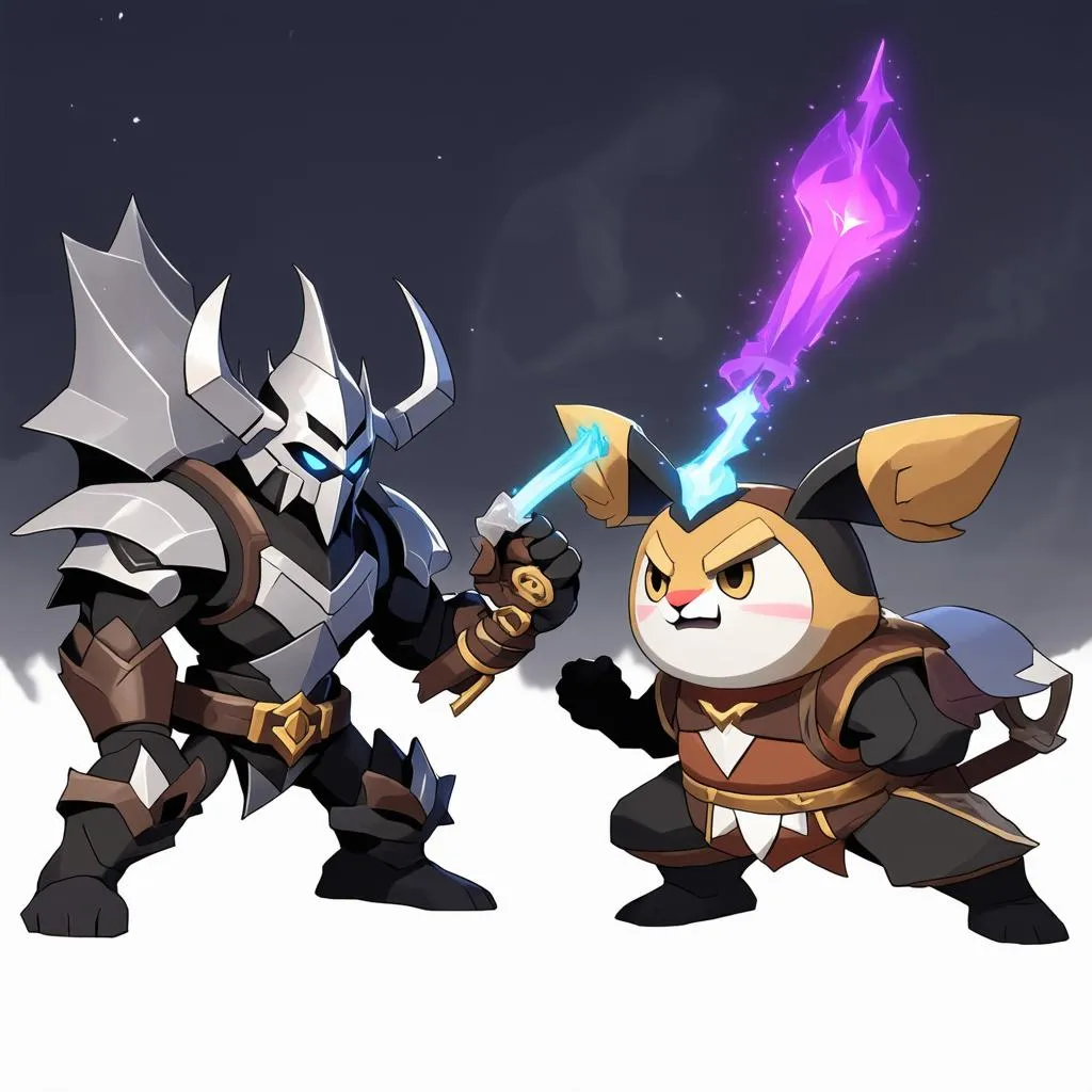 Mordekaiser và Teemo đối đầu