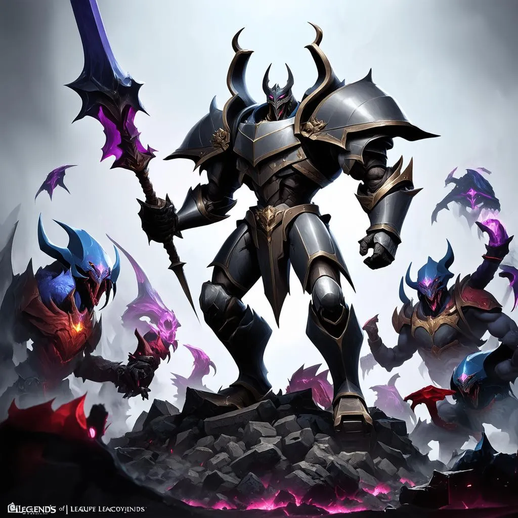 Mordekaiser với trang bị hoàn chỉnh